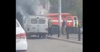В Ленинском районе загорелся автомобиль