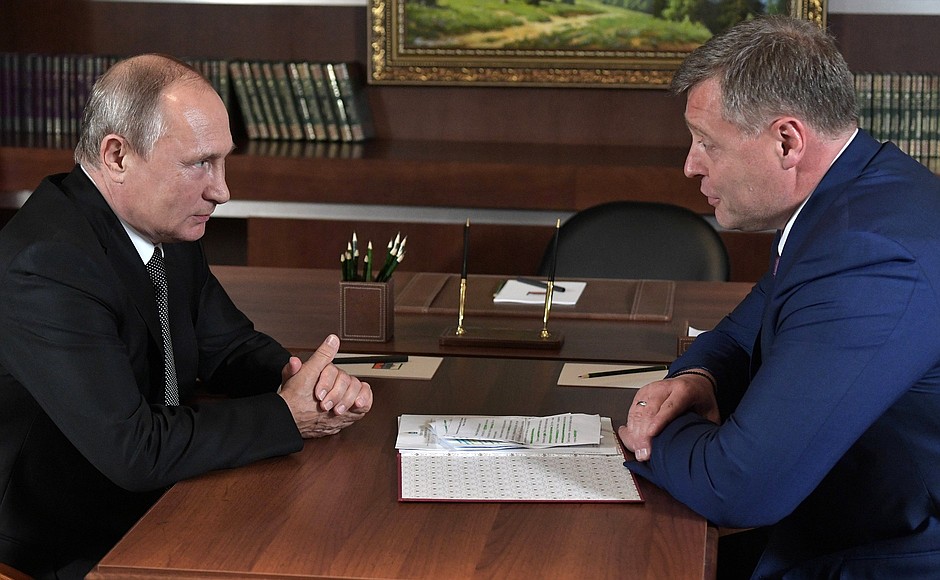 Рабочая встреча с врио губернатора Астраханской области Игорем Бабушкиным
