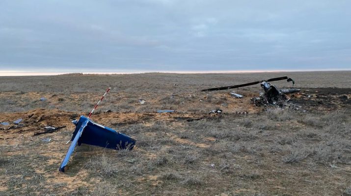 В астраханских степях упал вертолет, погиб владелец фирмы ООО «Аэросоюз Волгоград»