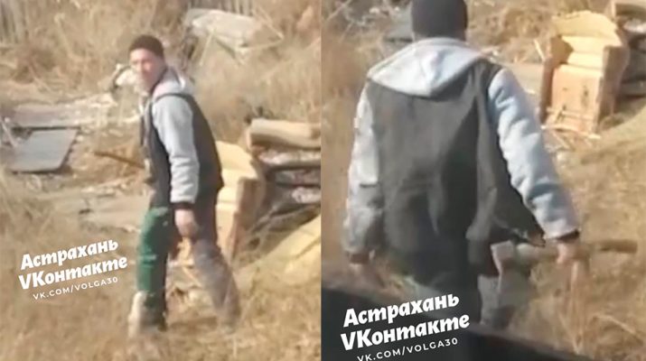 К астраханке в дом забрался незнакомец с топором