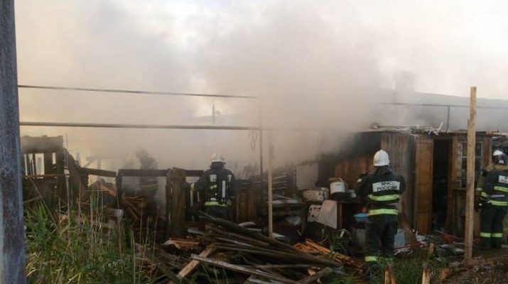 пожар в Трусовском районе