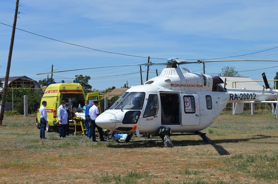 В Астрахани пациента госпитализировали в Волгоград на вертолёте