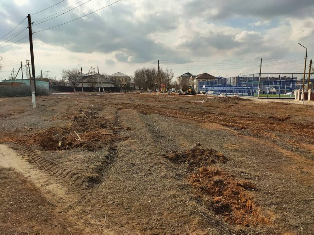 В Икрянинском районе начался первый этап строительства бульвара