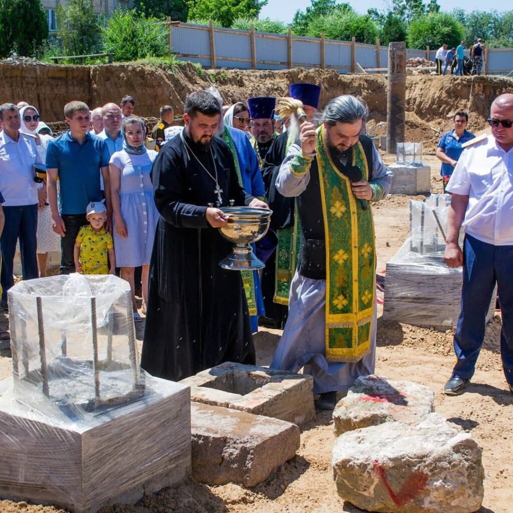 В селе Астраханской области заложили храм Входа Господня в Иерусалим