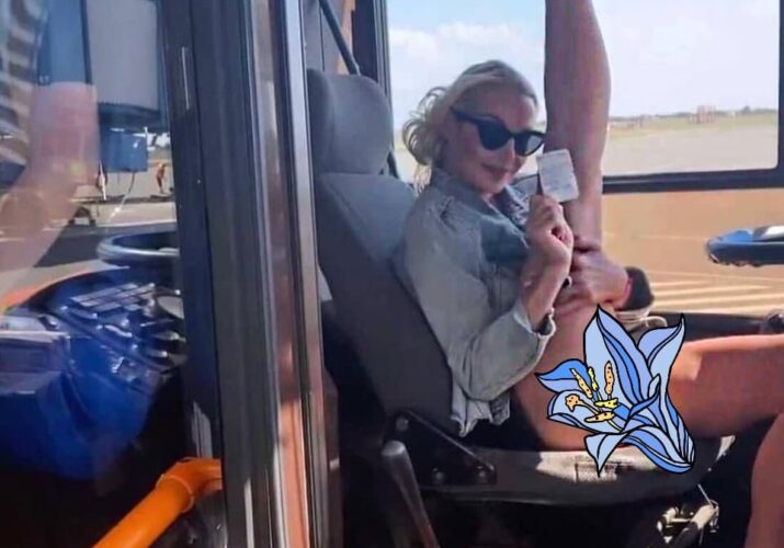 Анастасия Волочкова за рулем автобуса Астрахань
