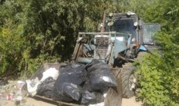 В Астрахани с острова Городской вывезли 8 кубометров мусора