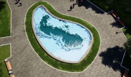 фонтан в форме каспийского моря