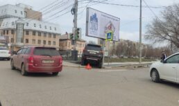 В Астрахани внедорожник едва не улетел с Таможенного моста