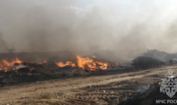 В Наримановском районе Астраханской области вновь загорелся мусор