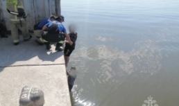Астраханские спасатели достали из Волги тонущих местных жителей