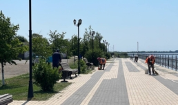 В Красноярском районе завершают работы по благоустройству набережной