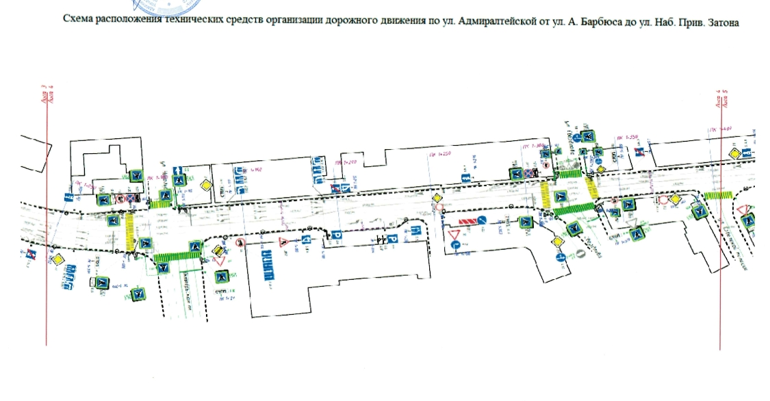 Схема расположения дорожных знаков