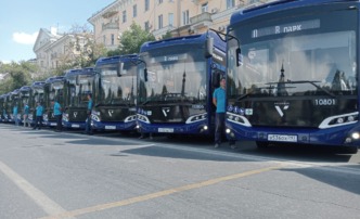 Сегодня в Астрахани еще 10 автобусов среднего класса вышли на улицы города