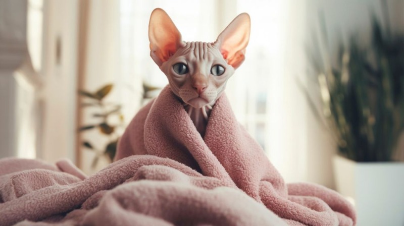 кот холодно одеяло отопление