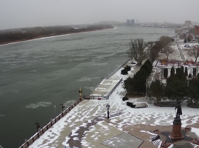 Волга река зима