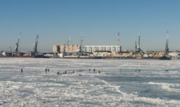 лед рыбаки Волга
