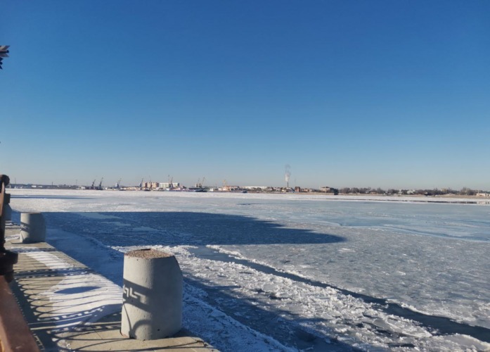 погода Волга холодно мороз лед