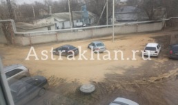 Подъезд к школе в Астрахани засыпали рисовой шелухой