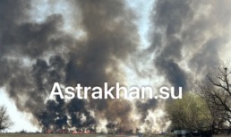 В Астраханской области разгорелся сильный пожар