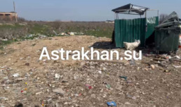 В Астраханской области напротив мечети образовалась огромная свалка