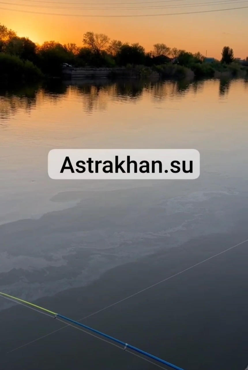 В Астрахани на реке Царев обнаружено странное пятно