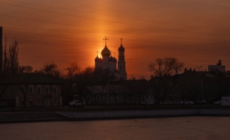 свечение солнечный столб