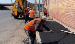 В Астрахани занимаются обустройством тротуаров