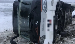 89-летняя астраханка пострадала в&nbsp;результате опрокидывания рейсового автобуса в&nbsp;Ставрополье